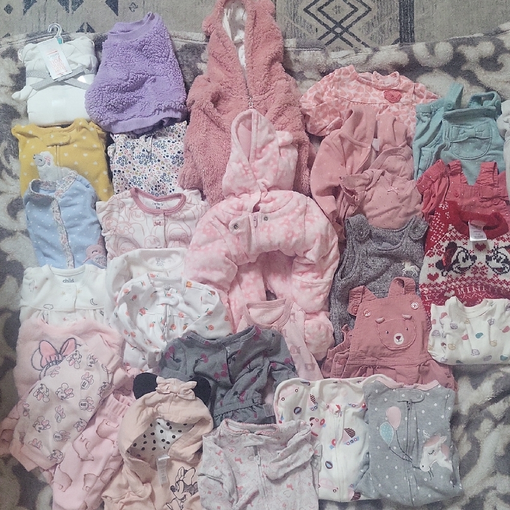 Baby Girl Lot.  Mostly 0-3/3m. Over 50 Items